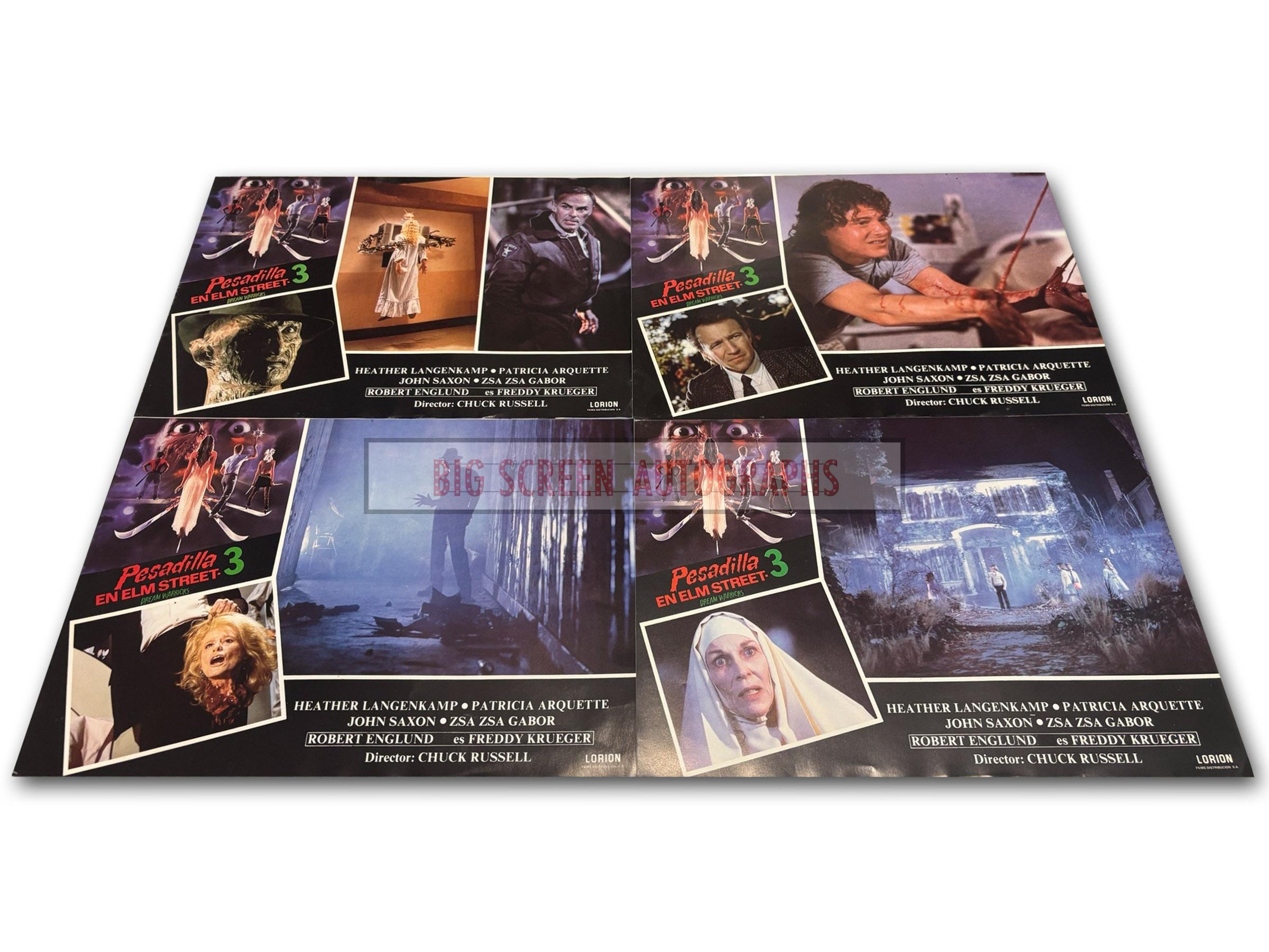 A Nightmare on Elm Street 3 Dream Warriors Spanish lobby card set - Image 2