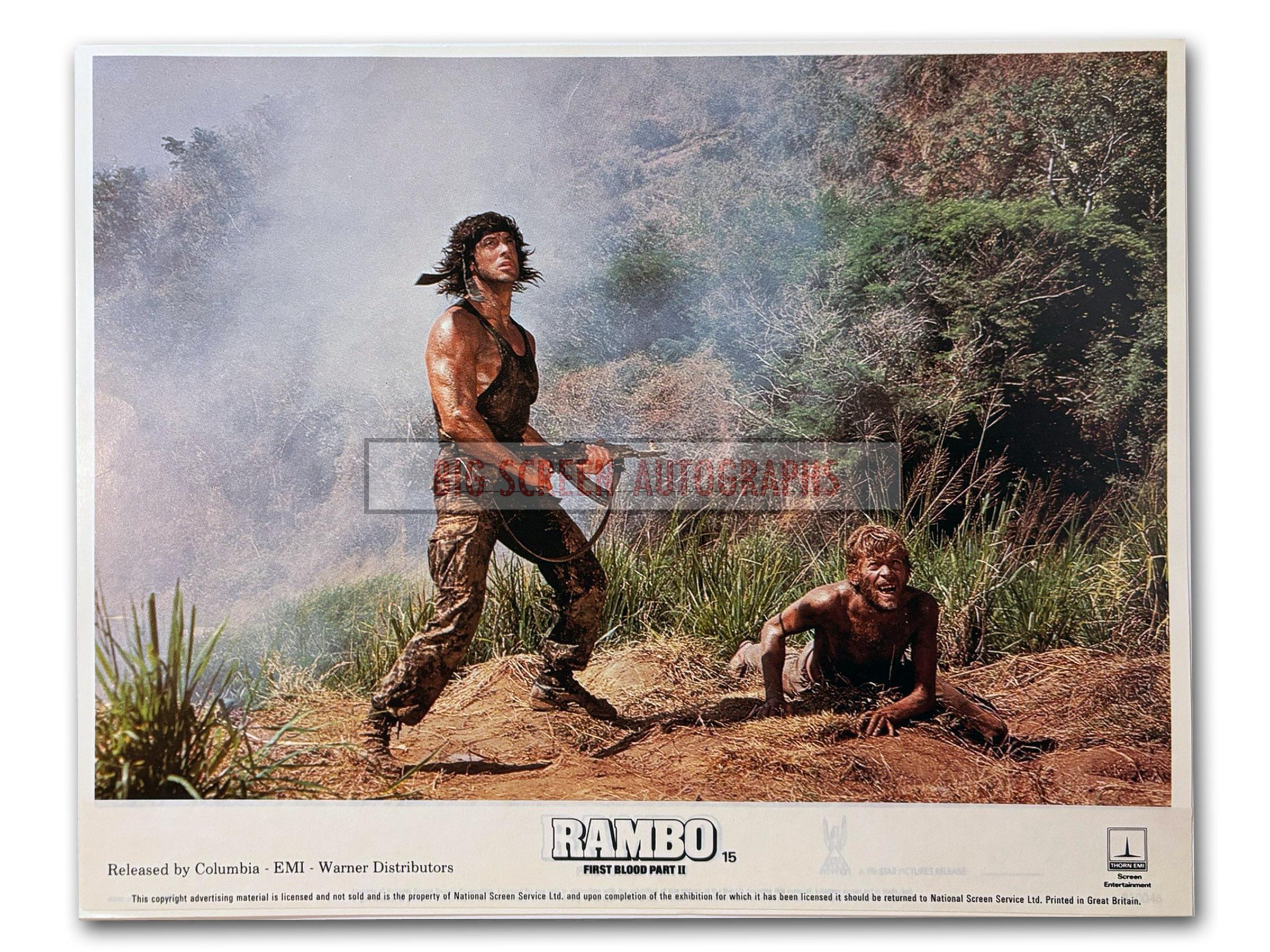 Rambo First Blood Part 2 lobby card B | Big Screen Autographs