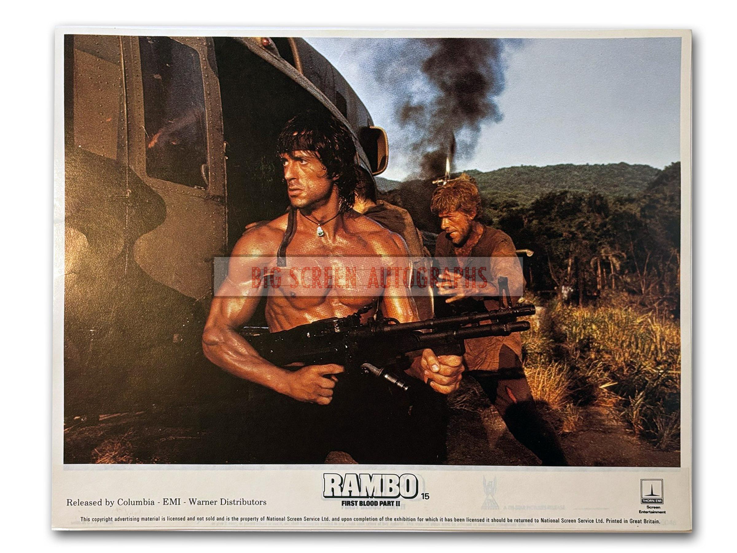 Rambo First Blood Part 2 lobby card D | Big Screen Autographs