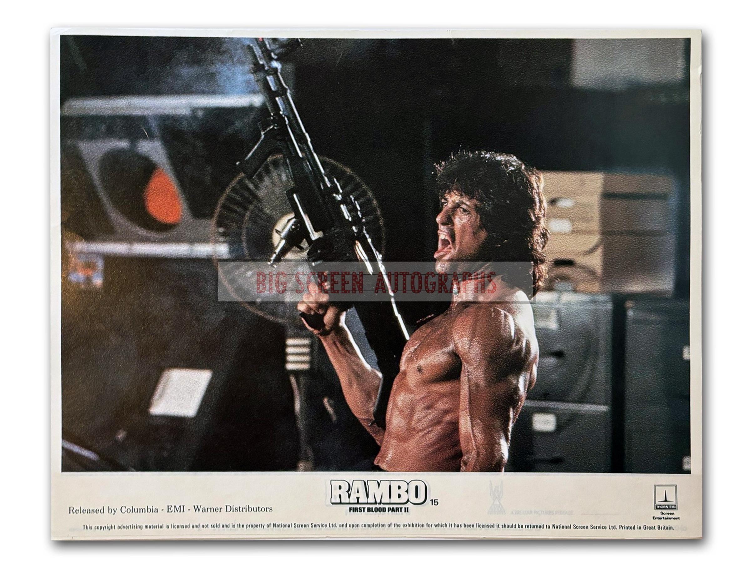 Rambo First Blood Part 2 lobby card C | Big Screen Autographs