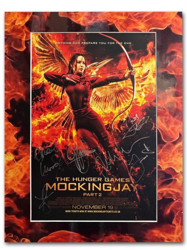 The Hunger Games Mockingjay signed poster display (7) | Big Screen ...