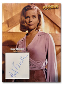 Honor Blackman signed display