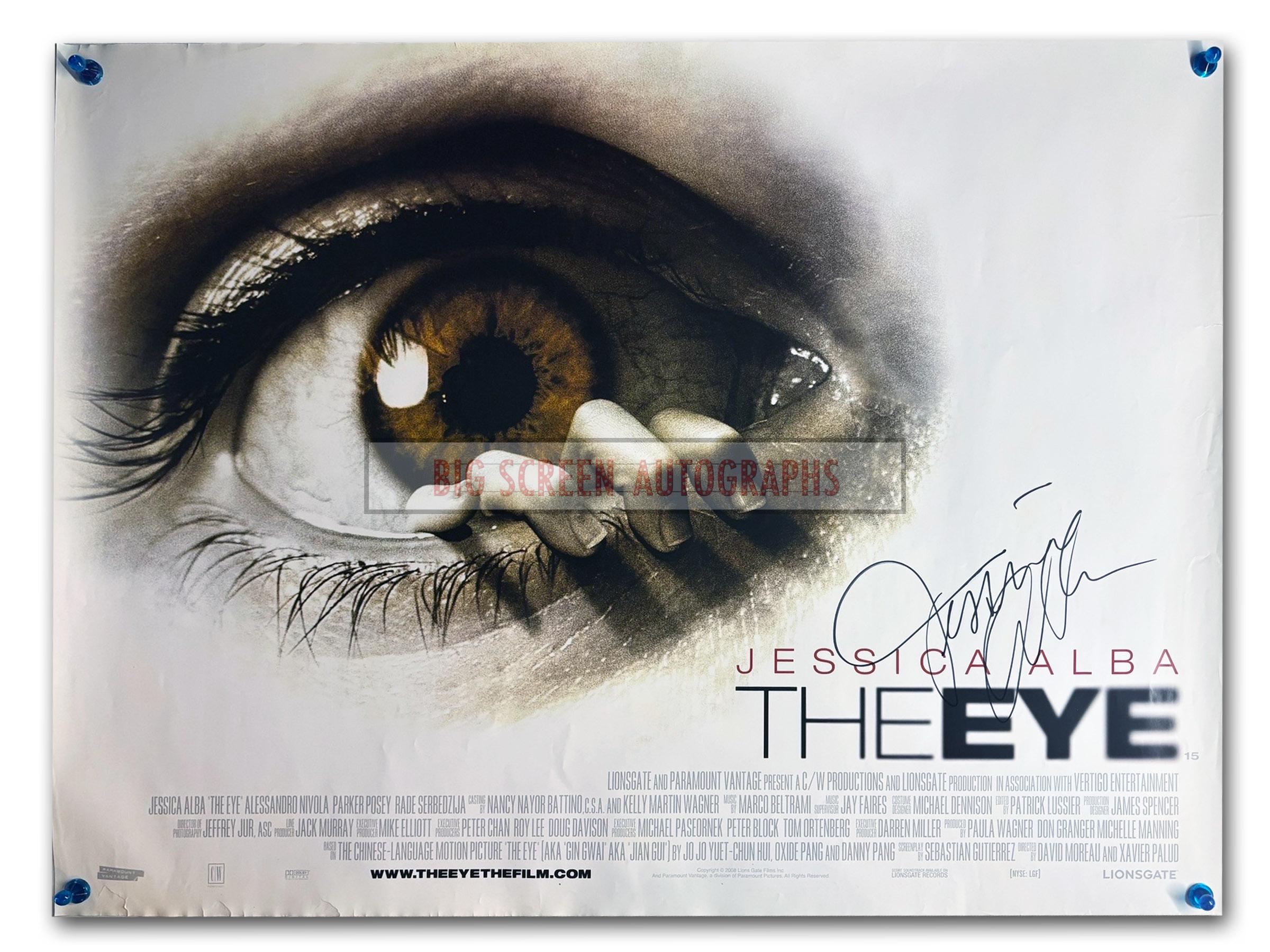 The Eye signed quad poster Jessica Alba | Big Screen Autographs