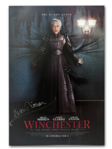 Helen Mirren signed Winchester poster