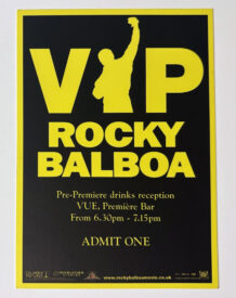 Rocky Balboa premiere drinks ticket
