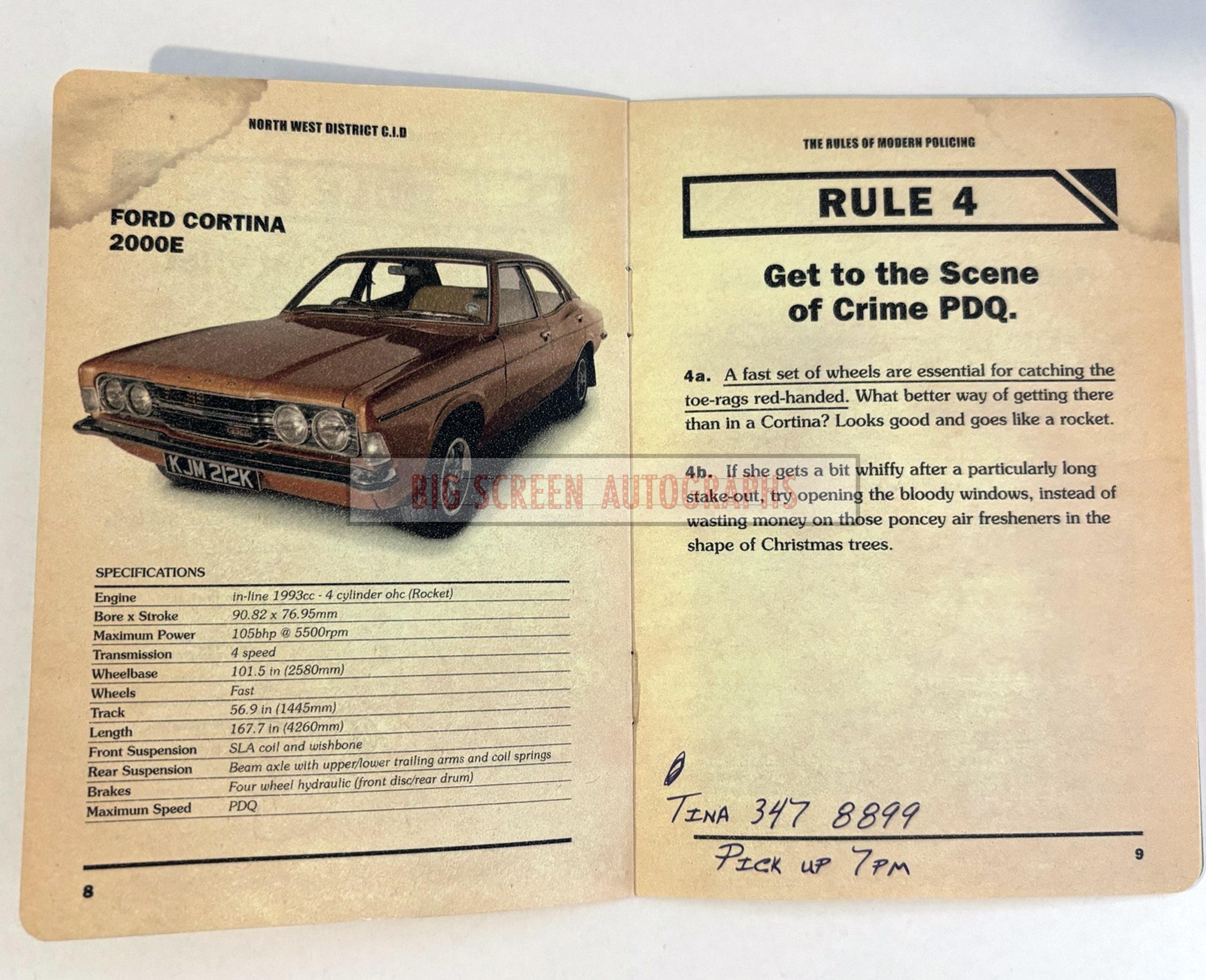 Life on Mars 'Rules of Modern policing' signed Philip Glenister - Image 4