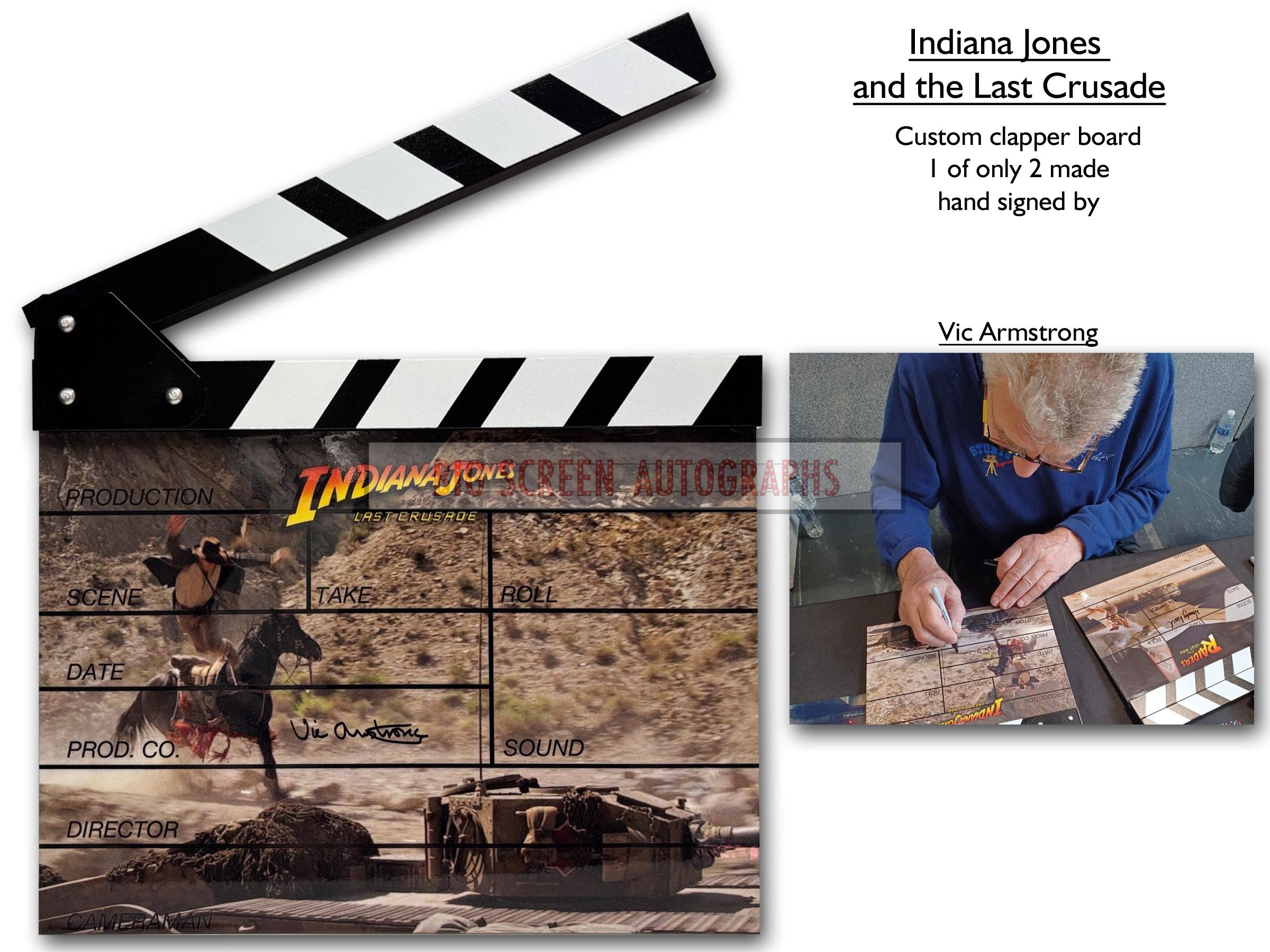 Indiana Jones and the Last Crusade signed custom clapper board