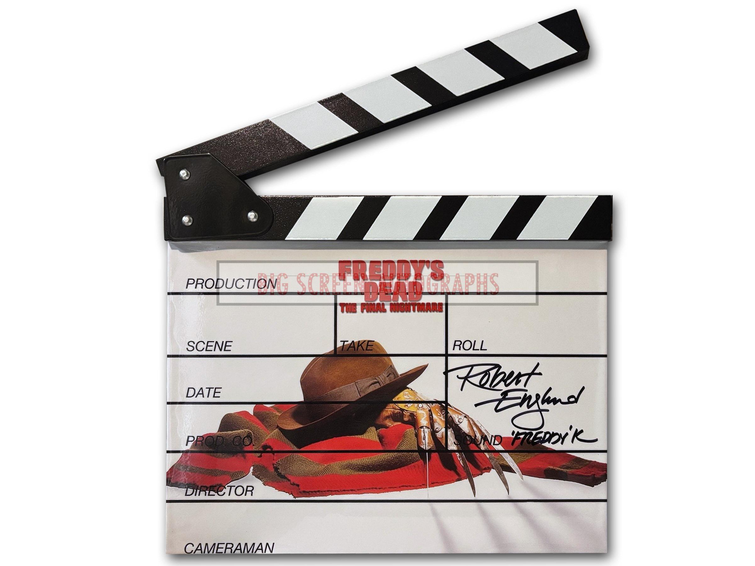Freddy's Dead The Final Nightmare custom clapper board signed