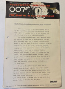 The Man With The Golden Gun press release