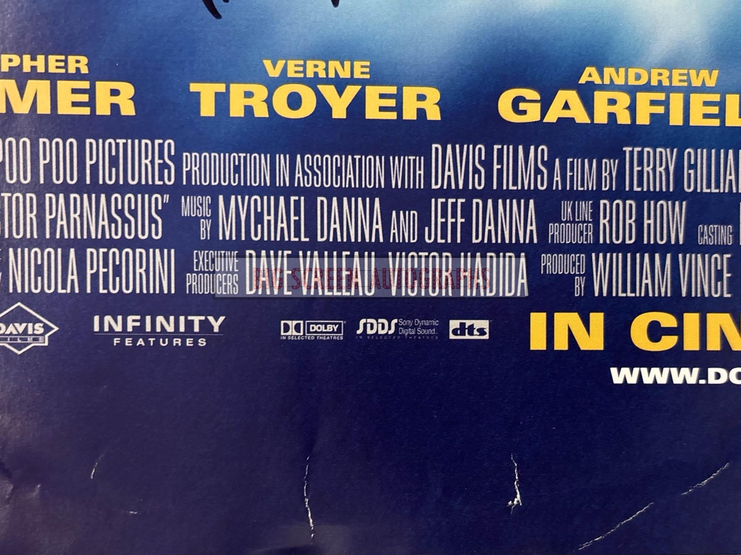 The Imaginarium of Doctor Parnassus signed quad poster - Image 5