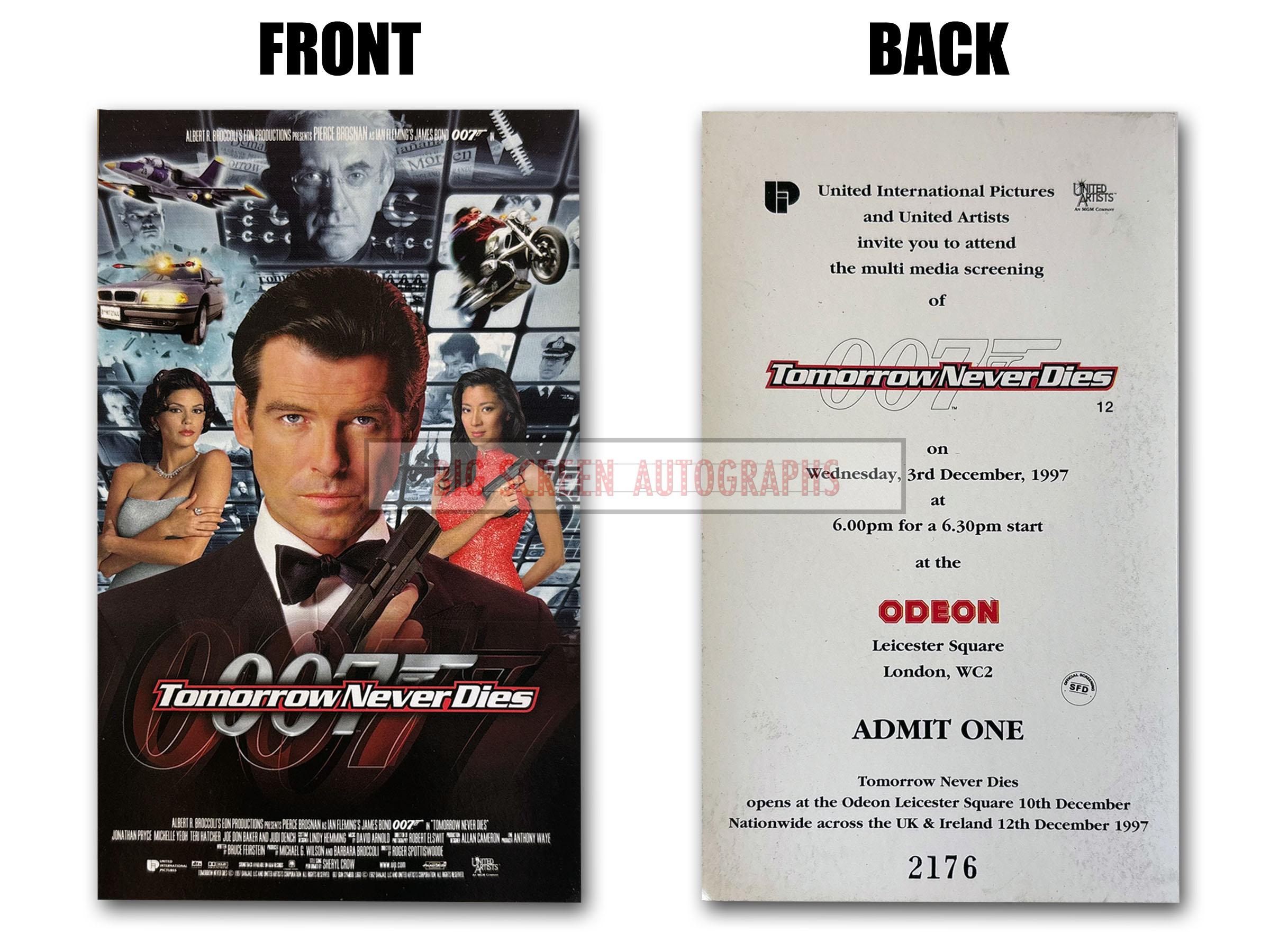 Tomorrow Never Dies press screening ticket