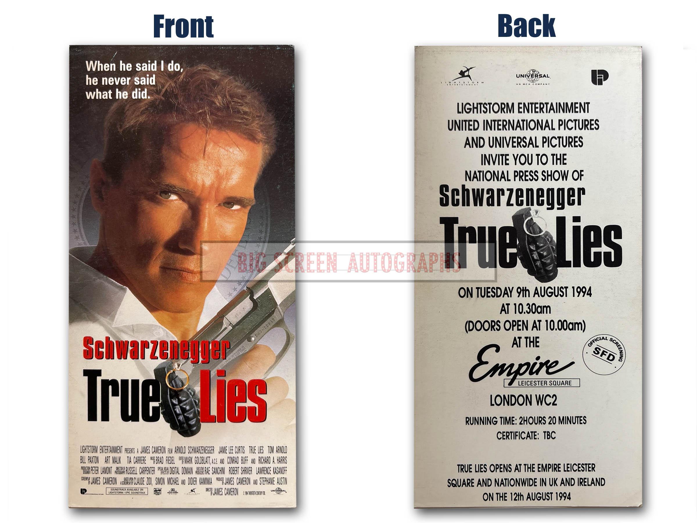 True Lies press screening ticket